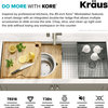 KRAUS Kore 2-Tier Workstation Kitchen Sink with Accessories (Pack of 10)
