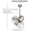 Bianca Direcional 13" Directional Ceiling Fan, Brushed Nickel Finish
