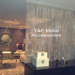 Aluminum Link Chain Room Divider - Screens And Room Dividers