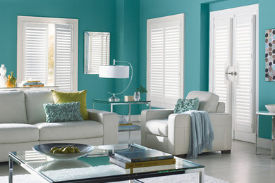 Living room - contemporary living room idea in Calgary