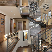 Basement stair railing
