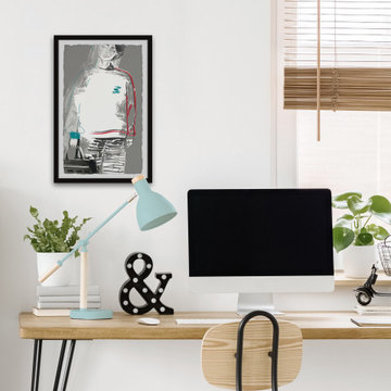 "Sporty Fashion Trend" Framed Painting Print