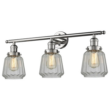 Innovations Chatham 3-Light Dimmable LED Bathroom Fixture, Polished Nickel