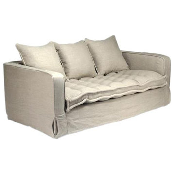 Sofa ROSSELYN Limed Gray Cotton Oak Linen