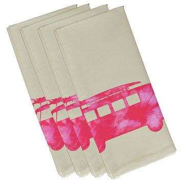 Beachdrive, Geometric Print Napkin, Pink, Set of 4
