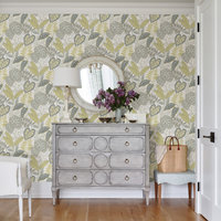 Signature by Sarah Richardson Citrine Jasmine Wallpaper, Sample