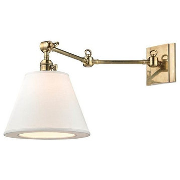 Hudson Valley Hillsdale One Light Swing Arm Wall Sconce 6233-AGB