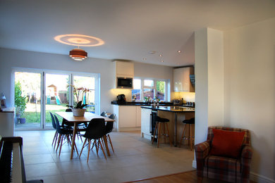 Design ideas for a contemporary home design in Berkshire.
