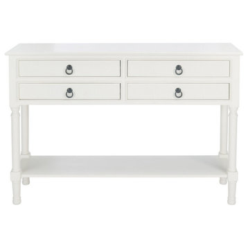 Carlie 4 Drawer Console Table White