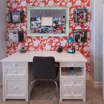 Fun & Functional Teen Girl's Study Nook - San Clemente, CA