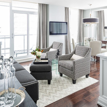 Urban Elegance On The Lakefront: Living Room