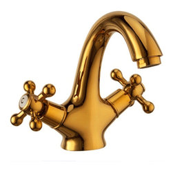 Milan Antique Double Handle Bathroom Sink Faucet Gold - Bathroom Sink Faucets