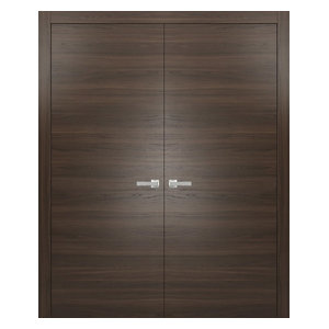 Planum 0010 Interior Double Wood Door Chocolate Ash Transitional
