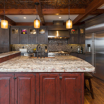 Rustic Lodge Style Kitchen in Runnells, Iowa