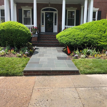 Thermal Blue Flagstone with Brick Step Risers in Columbia Heights, Washington DC