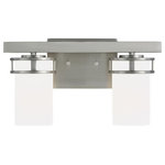 SeaGull Lighting - SeaGull Lighting Robie 4421602-962 Two Light Wall / Bath in Brushed Nickel - Width: 14.625"