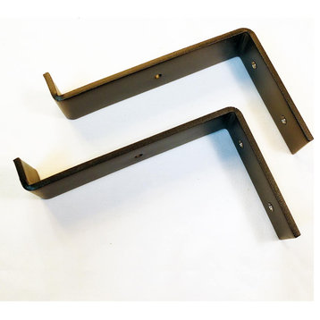 (2) Heavy Duty Industrial Metal Shelf Brackets - 3 Sizes & Styles, 5x8, Style B