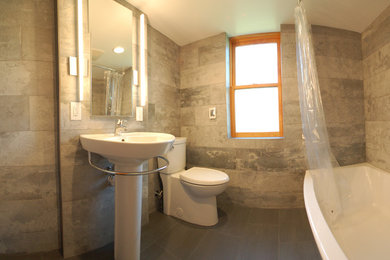Floor to Ceiling Tile Bathroom Remodel- Midland, MI