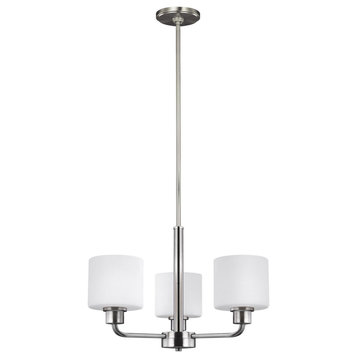 Canfield 3-Light Chandelier in Brushed Nickel