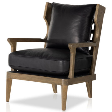 Lennon Heirloom Black Leather Chair