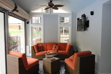 Inspiration for a timeless living room remodel in Other