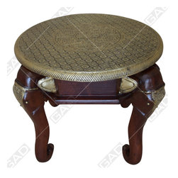 BRASS ROUND COFFEE TABLE - Furniture