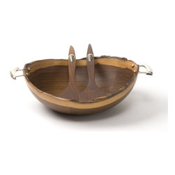Exotic Wood Veneer Salad Bowl - Serving And Salad Bowls