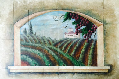 VINYARD TILE MOSAIC FROM SKETCH TO COMPLETION - IN PROGRESS