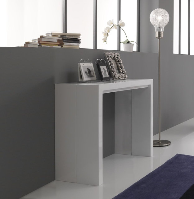New White Gloss Console Extending Dining Table By Tomasucci New White Gloss Console Extending Dining Table By Tomasucci