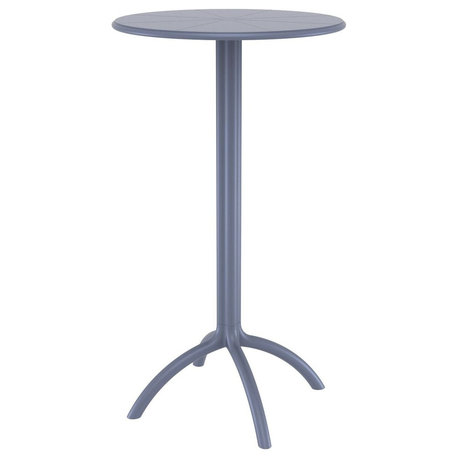 Compamia Octopus Round Bar Table, Dark Gray