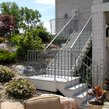 Contemporary railing created for the Reeve's  family by Steel Concepts.