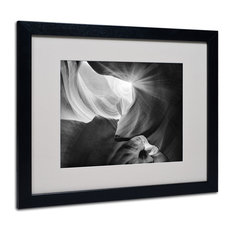 'Searching Light IV' Matted Framed Canvas Art by Moises Levy