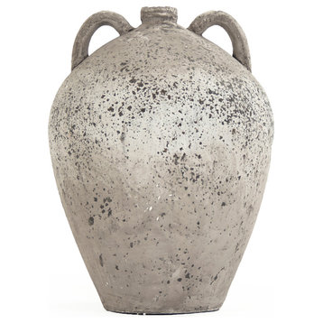 Vase, Gray, 11.5x15"
