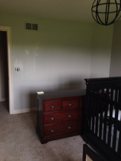 Grey paint looks blue