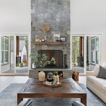 Raleigh NC Kitchen & First-Floor Remodel — Natural Wood Kitchen with Open Living