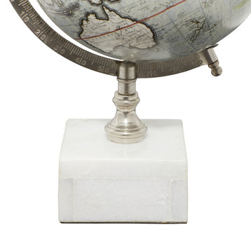 Contemporary White Marble Globe 28546