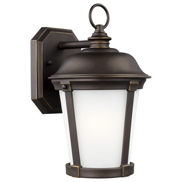 Calder Medium 1-Light Outdoor Wall Lantern, Antique Bronze