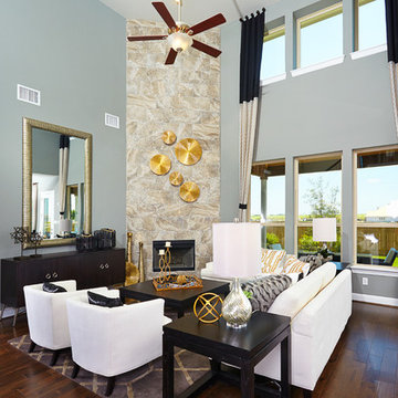 Austin, Texas | The Park at Blackhawk - Classic Brown Living Room