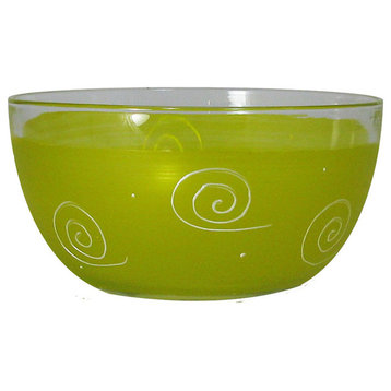 Frosted Curl Yellow 6" Bowl