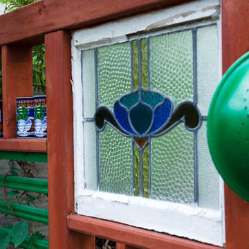 Painted Timber Frame with Victorian window pane