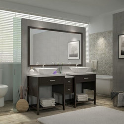 73 inch Double Sink Bathroom Vanity Set Espresso Finish - Bathroom Vanities And Sink Consoles