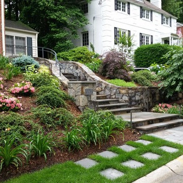 Bethesda Front Yard Hillside Garden