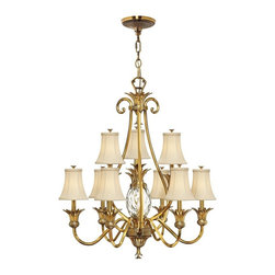 Hinkley Lighting - Hinkley Lighting Plantation Burnished Brass Ten-Light 33 Wide Chandelier - Chandeliers