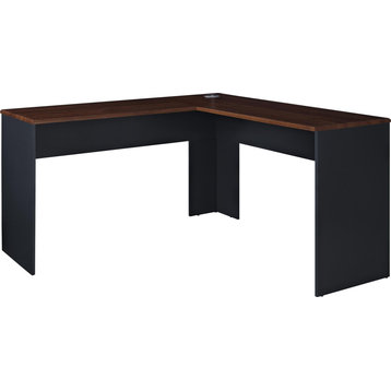 Ameriwood Home The Works L-Shaped Desk, Cherry