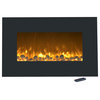 36" Electric Color-Changing Fireplace with Wall Mount & Floor Stand by Northwest