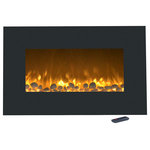 Northwest - 36" Electric Color-Changing Fireplace with Wall Mount & Floor Stand by Northwest - Bring the beauty and warmth of a remote controlled electric fireplace to your living space with this stunning Northwest 36" Flat Black Wall Mount Color Changing Fireplace. Stay cozy and warm while enjoying a beautiful fire without the dangers of a real fireplace. No need for chopping wood or sweeping the chimney. Featuring ten different color options allowing you to instantly change the mood. Includes wall mounting hardware for easy installation and the beautiful white finish front panel adds a modern look to your decor. With adjustable flame brightness, two different heat settings and remote control you can&#39;transform your living room into the lap of luxury.
