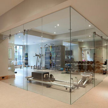 Glass Wall Home Fitness Room