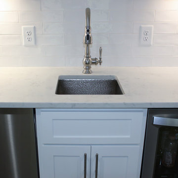 20" Rectangle Hammered Copper Kitchen/Bar/Prep Sink in Nickel (BREC20EN)