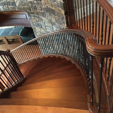 Curved Cherry Staircase