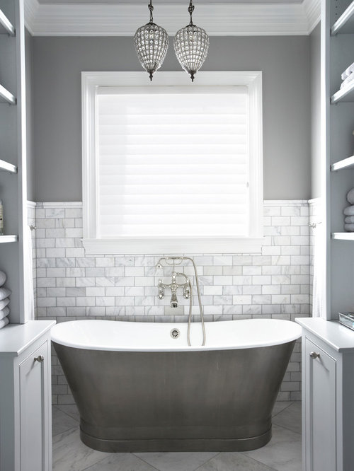  Gray  And White Bathroom  Houzz 